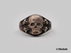 Germany, Wehrmacht. A Commemorative Totenkopf Ring In Silver, With Laurin Hallmark