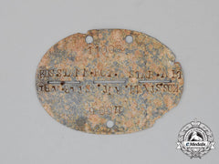 A Second War Croatian Army Identification Tag; Ground Found