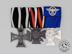 A First And Second War German Police Long Service Medal Bar Grouping