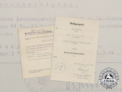 Germany, Ss. Two Documents To The 5Th Company Of Ss Panzer Grenadier Regiment 6 “Theodor Eicke”