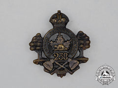 A First War Cef 238Th Infantry Battalion "Canadian Forestry Battalion" Cap Badge