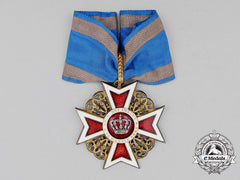 A Romanian Order Of The Crown, Commander's Neck Badge, Type I (1881-1932), Civil