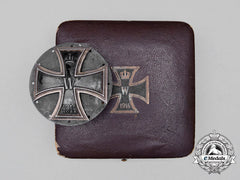 An Unusual Cased Iron Cross 1914 First Class; Silver Counter Plated Version