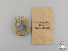 Germany, Kriegsmarine. A Coastal Artillery War Badge By Sohni & Heubach In Packet Of Issue