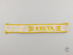 A Second War German Kreta Campaign Cuff Title; Uniform Removed