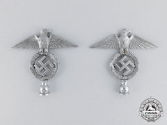 A High Quality & Rare Set Of Second War German Vehicle Flag Tops