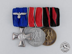 Germany. A Wehrmacht 18-Year Long Service & Campaign Medal Bar