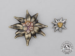 Two Third Reich Period Dav (German Alpine Association) Badges