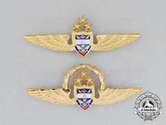 Two Colombian Air Force (Fac) Pilot Badges