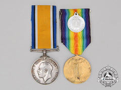 A First War Pair & Mons Medal To The 34Th Battery, Canadian Field Artillery