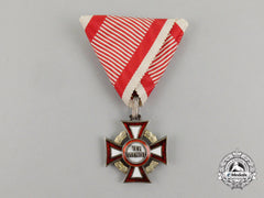 An Austrian Military Merit Cross With War Decoration; 3Rd Class Cross