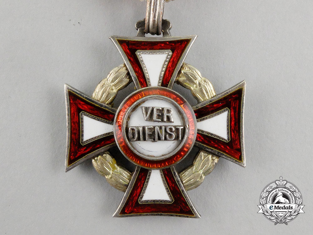 an_austrian_military_merit_cross_with_war_decoration;3_rd_class_cross_cc_1955