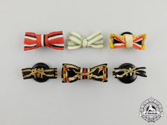 Six First And Second War German Boutonnieres