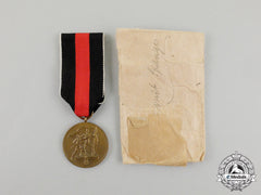 An Entry Into The Sudetenland Commemorative Medal In Its Packet Of Issue