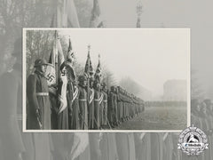 A Third Reich Period Photo Of Flag Bearers Unit