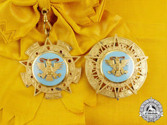 A Mexican Order Of The Aztec Eagle; Grand Cross Set - Type I