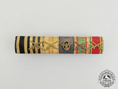 A First And Second War Austrian Police Service Medal Ribbon Bar