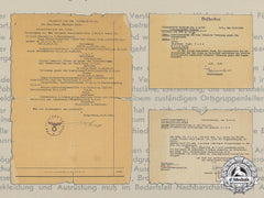 Germany, Luftwafffe. A Document Group To Hauptmann Dr. Eugen Kahn; Bulgarian Pilot Badge
