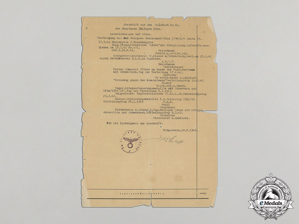 germany,_luftwafffe._a_document_group_to_hauptmann_dr._eugen_kahn;_bulgarian_pilot_badge_cc_3744_1