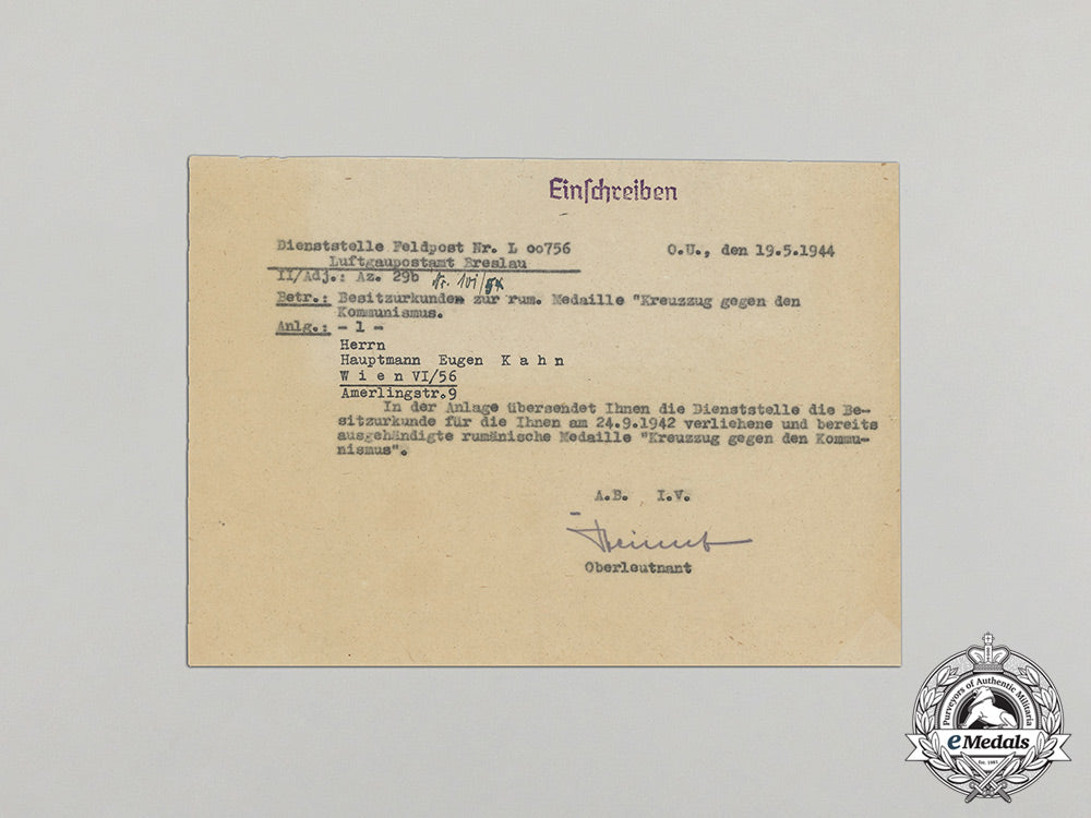 germany,_luftwafffe._a_document_group_to_hauptmann_dr._eugen_kahn;_bulgarian_pilot_badge_cc_3746_1