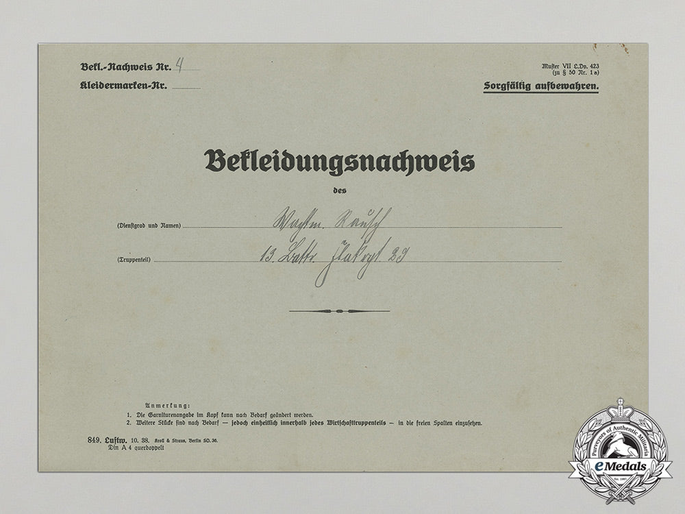 a_uniform_issue_document_to_flak_sergeant_rausch_cc_3764