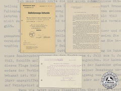 A Collection Of Documents Of Luftwaffe Observer Bruno Falkenhagen; British Pow In Egypt