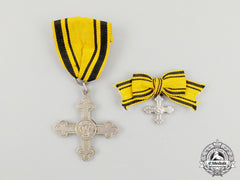 Wurttemberg. A Charlotte Cross With Miniature, C.1916