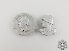 Two Silver Third Reich Period Wehrmacht Badges