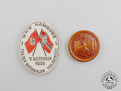 A 1935 Whw Hamburg “Day Of National Solidarity” Badge