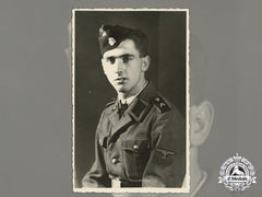 A Mint Third Reich Period Photo Of An Ss Artillery Soldier