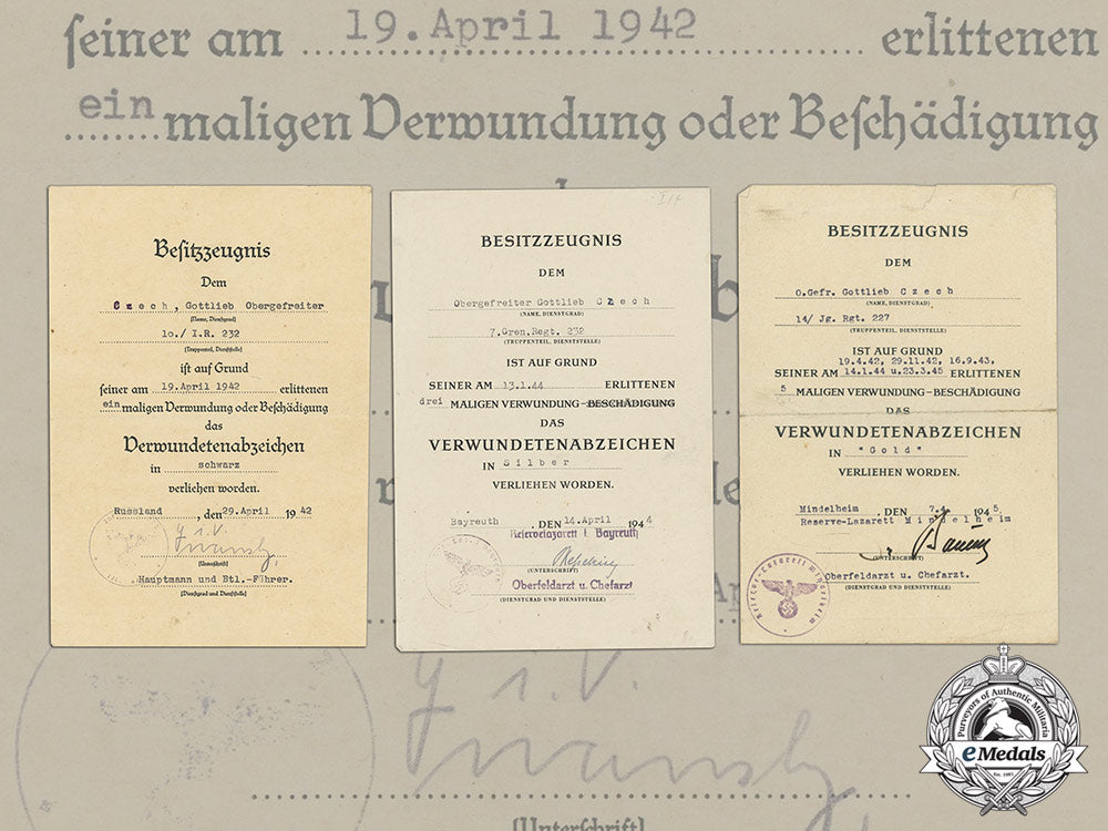 a_collection_of3_wound_badge_documents_to_the7_th_company_of_grenadier_regiment232_cc_5741_1