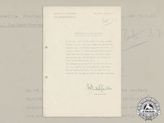 A Combat Report Signed  By “Star Of Africa” Ace Hans-Joachim Marseille (Kc W/Diamonds)