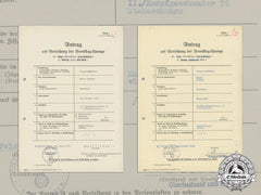 Applications For Front Flying Clasp (Gold And Silver) To Lieutenant Horst Müller (Kc)