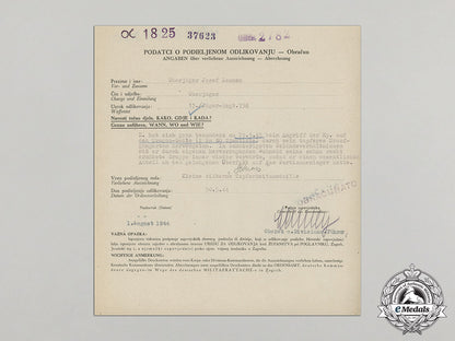 a_croatian_silver_merit_medal_document_to_oberjäger_josef_lemmen_cc_5775