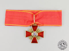 An Imperial Russian Order Of St. Anne, 2Nd Class Neck Badge, Civil Division In Gold