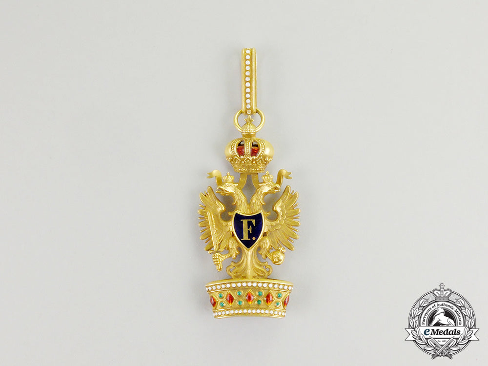 an_early_imperial_austrian_order_of_the_iron_crown_in_gold;2_nd_class_by_rothe,_wien_cc_6639