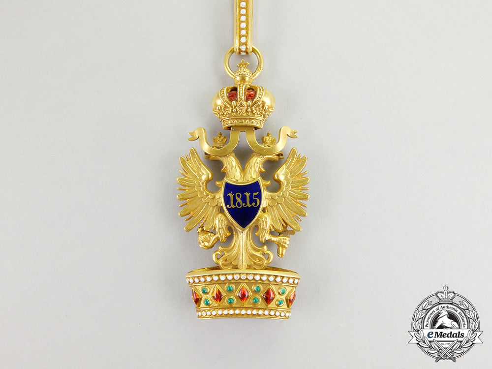 an_early_imperial_austrian_order_of_the_iron_crown_in_gold;2_nd_class_by_rothe,_wien_cc_6641