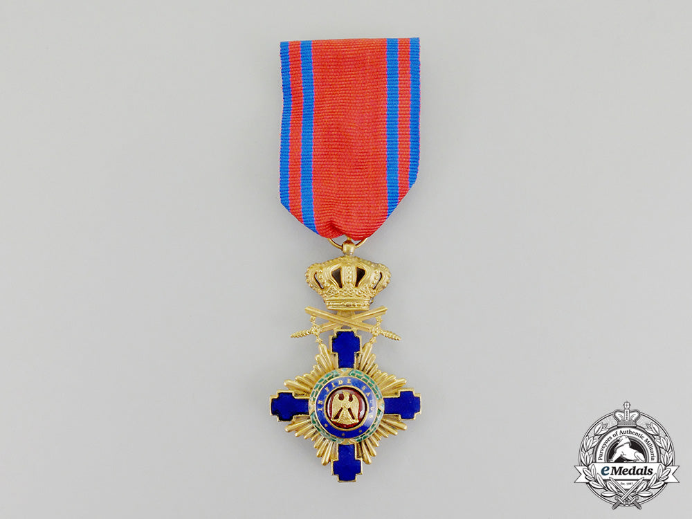 an_order_of_the_star_of_romania,_knight_with_swords_under_crown1877-1932_cc_6711