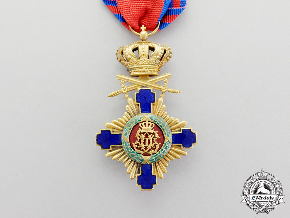 an_order_of_the_star_of_romania,_knight_with_swords_under_crown1877-1932_cc_6713