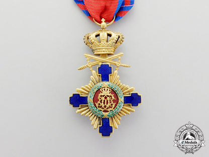 an_order_of_the_star_of_romania,_knight_with_swords_under_crown1877-1932_cc_6713