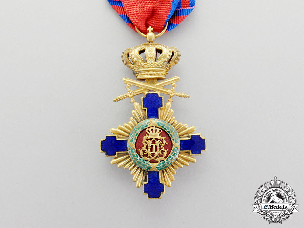 an_order_of_the_star_of_romania,_knight_with_swords_under_crown1877-1932_cc_6713