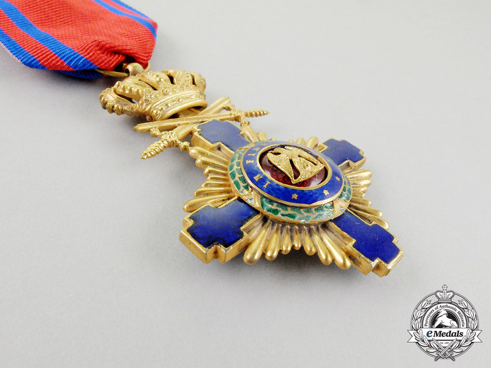 an_order_of_the_star_of_romania,_knight_with_swords_under_crown1877-1932_cc_6715