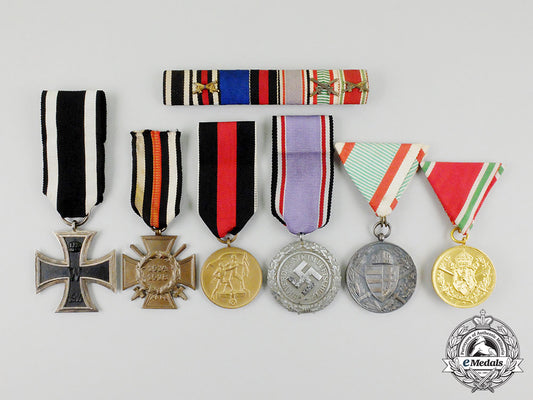 a_first&_second_war_german_medal_ribbon_bar_group_with_its_awards/_medals_cc_6903