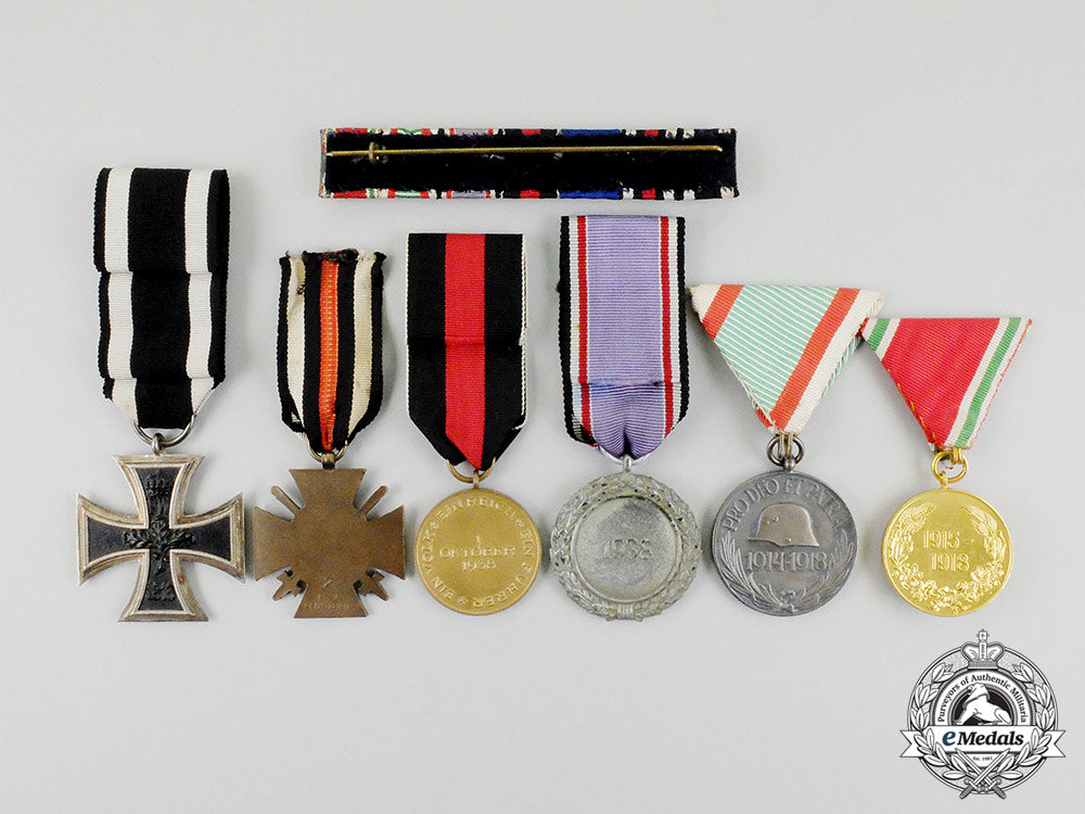 a_first&_second_war_german_medal_ribbon_bar_group_with_its_awards/_medals_cc_6904