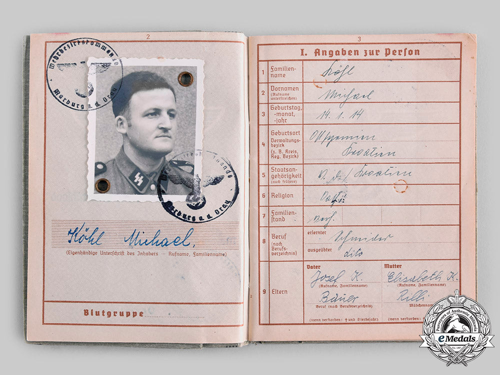 germany,_ss._a_pair_of_documents_to_ss-_unterscharführer_michael_köhl,13_th_ss_division_handschar,_kia_ci19_0071_1
