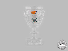 Netherlands, Kingdom. A Military Order Of William Award Lead Crystal Wine Glass, C.1875