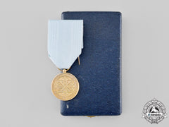 Two Sicilies, Kingdom. A Constantinian Order Of Saint George, Gold Medal, By G. Guccione, C.1950
