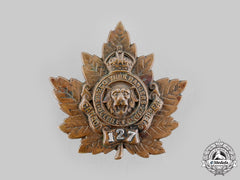 Canada, Cef. A 127Th Infantry Battalion "12Th York Rangers" Officer's Cap Badge, By Birks, C.1916