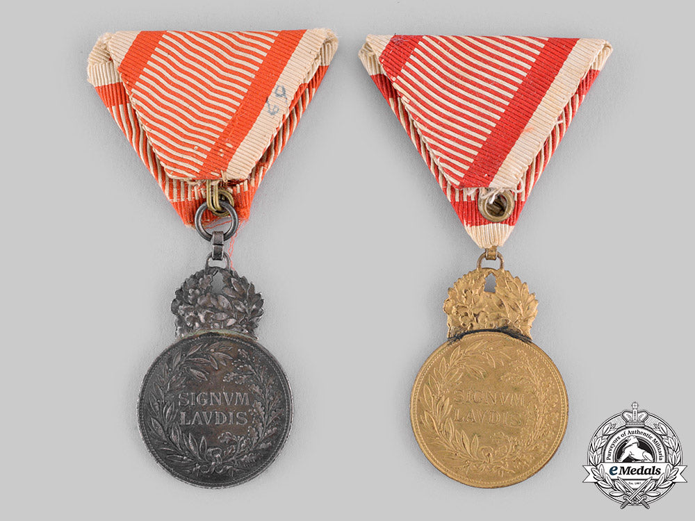 austria,_imperial._a_pair_of_military_merit_medals_by_heinrich_kautsch_ci19_0593