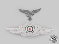 Germany, Luftwaffe. A Pair Of Visor Cap Insignia